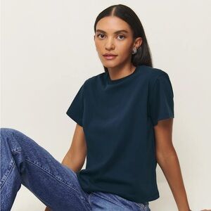 Reformation Rowan Crew Tee Midnight